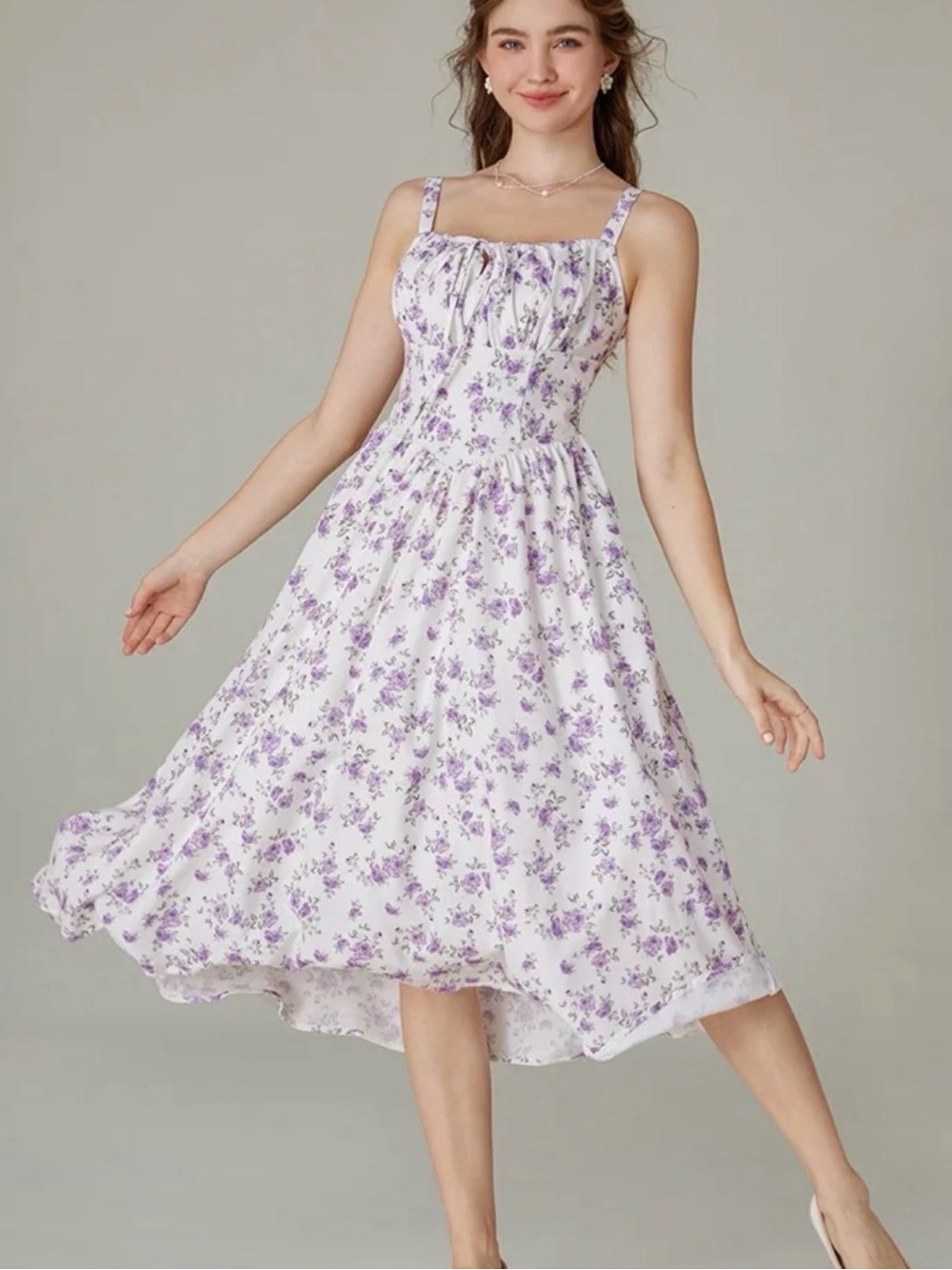 Sweet Lavender Floral Sundress
